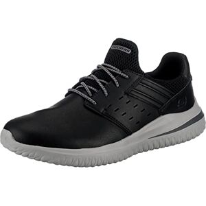 Skechers Men's Delson 3.0 Ezra Sneaker,Black Leather,11 UK Skechers Men's Delson 3.0 Ezra Sneaker,Black Leather,11 UK