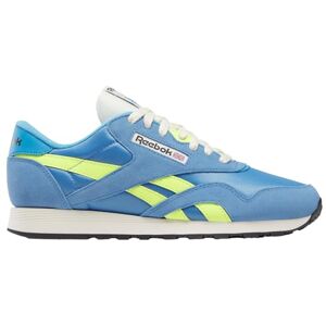 Reebok Men's Classic Nylon Sneaker, Essentialblue Solaracid Yellow Vtgchalk, 11 UK Reebok Men's Classic Nylon Sneaker, Essentialblue Solaracid Yellow Vtgchalk, 11 UK