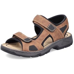 Rieker Men Sandals 26156, Men´s Strappy Sandals,Summer Shoe,Summer Sandal,Comfortable,Flat,Brown (Braun Kombi / 25),43 EU / 9 UK Rieker Men Sandals 26156, Men´s Strappy Sandals,Summer Shoe,Summer Sandal,Comfortable,Flat,Brown (Braun Kombi / 25),43 EU / 9 UK