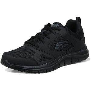 Skechers Men's Track-SYNTAC Sneaker, Black Leather Mesh Black Trim, 9 UK Skechers Men's Track-SYNTAC Sneaker, Black Leather Mesh Black Trim, 9 UK