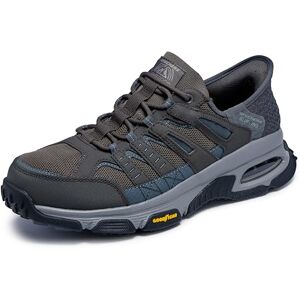 Skechers Men's Air Envoy Emissary Slip-in Sneaker Trainers, Grey/Brown, 9.5 UK Skechers Men's Air Envoy Emissary Slip-in Sneaker Trainers, Grey/Brown, 9.5 UK