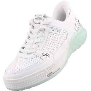 Skechers Men's Sizzle Snoop Sizzle Toke Slip-Ins Slip-On Sneakers, White Leather/Ice Blue Trim, 10.5 UK Skechers Men's Sizzle Snoop Sizzle Toke Slip-Ins Slip-On Sneakers, White Leather/Ice Blue Trim, 10.5 UK