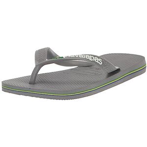 Havaianas Unisex Brasil Logo Flip Flops, Steel Grey Steel Grey, 1/2 UK Havaianas Unisex Brasil Logo Flip Flops, Steel Grey Steel Grey, 1/2 UK