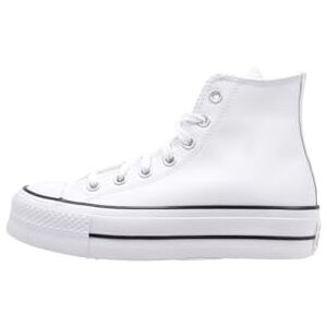 Converse All Star Lift Hi Trainers White White Black Leather 4.5 UK Converse All Star Lift Hi Trainers White White Black Leather 4.5 UK
