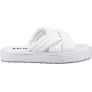 Hush Puppies Female Sienna Slide, White, 6 Hush Puppies Female Sienna Slide, White, 6