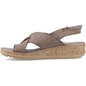 Hush Puppies Female Elena Cross Over Wedge Sandal, Grey, 3 Hush Puppies Female Elena Cross Over Wedge Sandal, Grey, 3