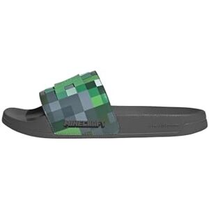 adidas Unisex ADILETTE SHOWER MINECRAFT SLIDES, grey four/green, 10 UK adidas Unisex ADILETTE SHOWER MINECRAFT SLIDES, grey four/green, 10 UK