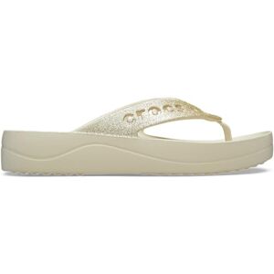 Crocs Womens Platform Flip, Baya Platform Shimmer Glitter Flip, Bone, 9 UK Women Crocs Womens Platform Flip, Baya Platform Shimmer Glitter Flip, Bone, 9 UK Women