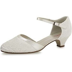 Rainbow Club Bridal Shoes Mickie Ladies' Pumps, Ivory/Cream, Covered Toe, Satin, Strap, Comfortably Padded, Wedding Shoes Size 38 EU (5 UK) Rainbow Club Bridal Shoes Mickie Ladies' Pumps, Ivory/Cream, Covered Toe, Satin, Strap, Comfortably Padded, Wedding Shoes Size 38 EU (5 UK)