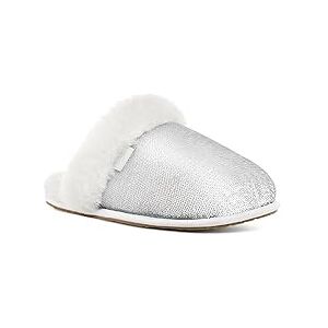 Ugg Women's Scuffette II Mirror Ball Slipper, Silver, 3 UK Ugg Women's Scuffette II Mirror Ball Slipper, Silver, 3 UK