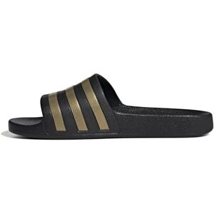 adidas Unisex Adilette Aqua Slides, Core Black / Gold Metallic / Core Black, 9 UK adidas Unisex Adilette Aqua Slides, Core Black / Gold Metallic / Core Black, 9 UK