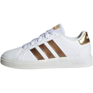 adidas Unisex Kids Grand Court Sustainable Lace Shoes, Cloud White / Cloud White / Matte Gold, 5 UK adidas Unisex Kids Grand Court Sustainable Lace Shoes, Cloud White / Cloud White / Matte Gold, 5 UK