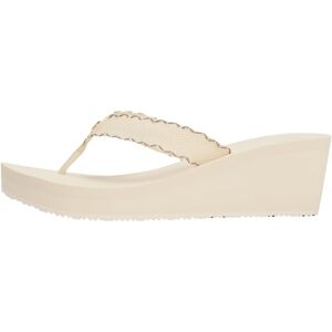 Tommy Hilfiger Women’s Beach Wedge Flip Flops, Off-White (Muslin), 5 Tommy Hilfiger Women’s Beach Wedge Flip Flops, Off-White (Muslin), 5