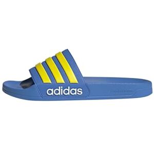 adidas Unisex Adilette Shower Slides, ray blue/yellow/ftwr white, 4 UK adidas Unisex Adilette Shower Slides, ray blue/yellow/ftwr white, 4 UK