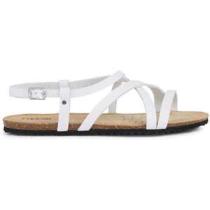 Geox Women's D Brionia Low B Flat Sandal, White, 5 UK Geox Women's D Brionia Low B Flat Sandal, White, 5 UK
