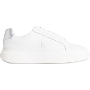 Calvin Klein Jeans Women's Chunky Cupsole Laceup LTH MET YW0YW01948 Low Top, White (Bright White/Silver), 3.5 Calvin Klein Jeans Women's Chunky Cupsole Laceup LTH MET YW0YW01948 Low Top, White (Bright White/Silver), 3.5