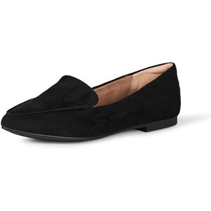 Amazon Essentials Women's Loafer Flat, Black Microsuede, 2.5 UK Amazon Essentials Women's Loafer Flat, Black Microsuede, 2.5 UK