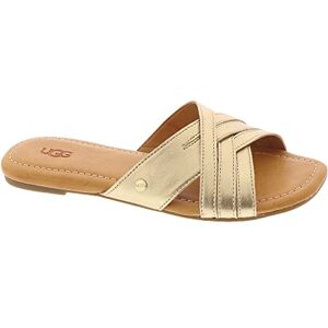 Ugg Sandal Kenleigh Slide Women's in GOLD METALLIC UK Size 3 EU Size 36 Ugg Sandal Kenleigh Slide Women's in GOLD METALLIC UK Size 3 EU Size 36