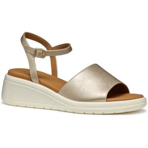 Geox Women's D MELICONIA A Wedge Sandal, Lt Gold, 7.5 UK Geox Women's D MELICONIA A Wedge Sandal, Lt Gold, 7.5 UK