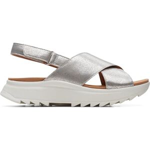 Clarks DashLite Wish Womens Silver Metallic, 5 Clarks DashLite Wish Womens Silver Metallic, 5