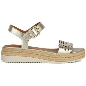 Geox Women's D Eolie A Wedge Sandal, Gold, 3.5 UK Geox Women's D Eolie A Wedge Sandal, Gold, 3.5 UK