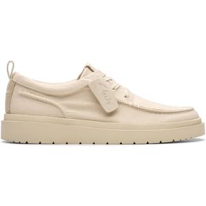 Clarks Polden Moc Mens Off White Canvas, 6.5 Clarks Polden Moc Mens Off White Canvas, 6.5