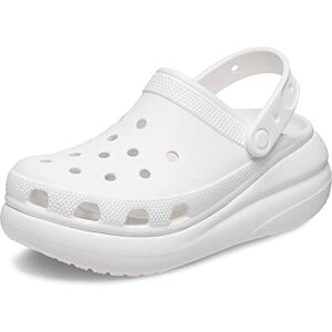 Crocs Unisex Classic Crush Clogs, White, 3 UK Crocs Unisex Classic Crush Clogs, White, 3 UK