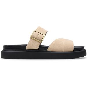 Clarks Aristella Mule Womens Ecru Suede, 5.5 Clarks Aristella Mule Womens Ecru Suede, 5.5