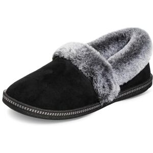 Skechers Women's Cozy Campfire Team Toasty Low Top Slippers, Black Black Microfiber Suede Faux Fur Line Blk, 5 UK Skechers Women's Cozy Campfire Team Toasty Low Top Slippers, Black Black Microfiber Suede Faux Fur Line Blk, 5 UK