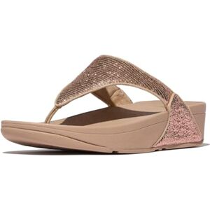 Fitflop Women's LULU Crinkled-Shimmer Toe-Post Sandals, Metallic Classic Beige, 6.5 UK Fitflop Women's LULU Crinkled-Shimmer Toe-Post Sandals, Metallic Classic Beige, 6.5 UK