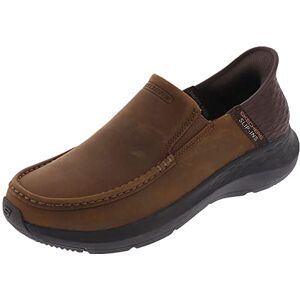 Skechers Men's Parson Oswin Slip in, Brown, 16 Wide Skechers Men's Parson Oswin Slip in, Brown, 16 Wide