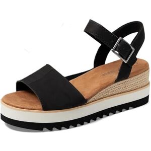 TOMS Women's Diana Sandal, Black Leather, 7.5 TOMS Women's Diana Sandal, Black Leather, 7.5