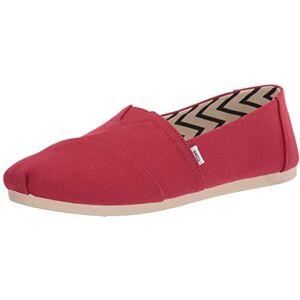 TOMS Womens Recycled Cotton Alpargata Loafer Flat, Red, 4.5 UK TOMS Womens Recycled Cotton Alpargata Loafer Flat, Red, 4.5 UK