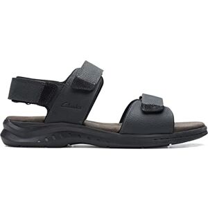 Clarks Hapsford Creek, mens Ankle Strap, Black tumbled leather, 7 UK (41 EU) Clarks Hapsford Creek, mens Ankle Strap, Black tumbled leather, 7 UK (41 EU)