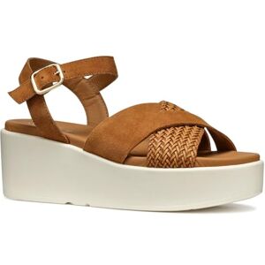 Geox Women's D XAND 2.2S B Wedge Sandal, Cognac, 4 UK Geox Women's D XAND 2.2S B Wedge Sandal, Cognac, 4 UK