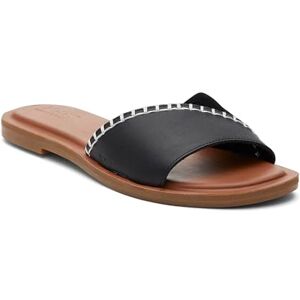 TOMS Women's Flat Slide Sandals Leather & Suede, Eco-Friendly OrthoLite Insoles, Durable Traction & Stylish Design TOMS Women's Flat Slide Sandals Leather & Suede, Eco-Friendly OrthoLite Insoles, Durable Traction & Stylish Design