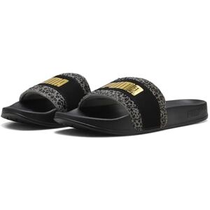 Puma Women's Leadcat 2.0 Animal Flair Slide Sandal, Black Gold, 8 UK Puma Women's Leadcat 2.0 Animal Flair Slide Sandal, Black Gold, 8 UK