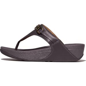 Fitflop Women's LULU Square-Chain Leather Toe-Post Sandals, Plumberry, 9 UK Fitflop Women's LULU Square-Chain Leather Toe-Post Sandals, Plumberry, 9 UK