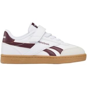 Reebok Smash Edge Elastic & TOP Strap Sneaker, White/BLACKCHERRY/SGUM1, 0 UK Reebok Smash Edge Elastic & TOP Strap Sneaker, White/BLACKCHERRY/SGUM1, 0 UK