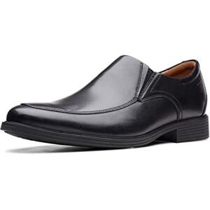Clarks Mens Whiddon Step Slipper, Black Leather, 6 UK Clarks Mens Whiddon Step Slipper, Black Leather, 6 UK