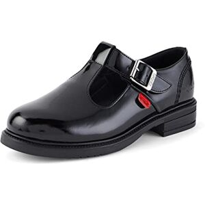 Kickers Girl's Lach T-Bar Leather School Shoes Elegant T-Bar Style Everyday Comfort Fit, Cushioned for All-Day Wear, Black, 1 UK Child Kickers Girl's Lach T-Bar Leather School Shoes Elegant T-Bar Style Everyday Comfort Fit, Cushioned for All-Day Wear, Black, 1 UK Child