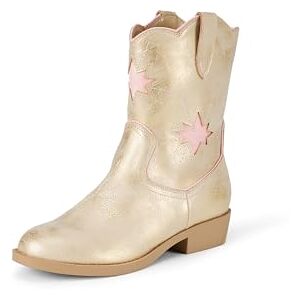 Amazon Essentials Girls' Western Cowboy Boots, Metallic Gold, 5 UK Amazon Essentials Girls' Western Cowboy Boots, Metallic Gold, 5 UK