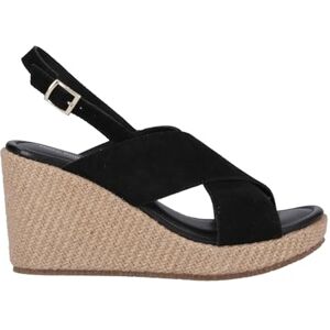 Hush Puppies Female Perrie Wedge Sandal, Black, 6 Hush Puppies Female Perrie Wedge Sandal, Black, 6