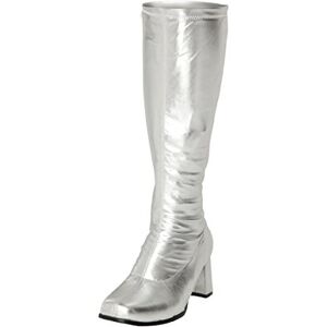 Gizelle Women's Ladies Fancy Dress 1960's & 70's Knee High Go Go Retro Boots Size UK 3-12 (UK 6, Silver) Gizelle Women's Ladies Fancy Dress 1960's & 70's Knee High Go Go Retro Boots Size UK 3-12 (UK 6, Silver)