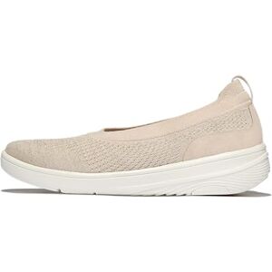 Fitflop Women's Super-Q Knit Ballet Flats, Stone Beige/Platino, 4.5 UK Fitflop Women's Super-Q Knit Ballet Flats, Stone Beige/Platino, 4.5 UK