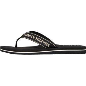 Tommy Hilfiger Women’s Sporty Wedge Flip Flops with Logo, Black (Black), 6.5 Tommy Hilfiger Women’s Sporty Wedge Flip Flops with Logo, Black (Black), 6.5