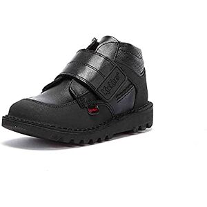 Kickers Boy's Kick Mid Scuff Durable Black Leather School Shoes Flat Ankle Boot, Black, 5 UK Child Kickers Boy's Kick Mid Scuff Durable Black Leather School Shoes Flat Ankle Boot, Black, 5 UK Child