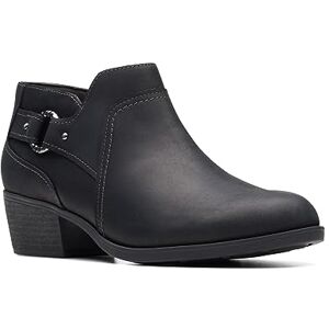 Clarks Women's Charlten Grace Ankle Boot, Black Oily Leather, 6.5 Clarks Women's Charlten Grace Ankle Boot, Black Oily Leather, 6.5