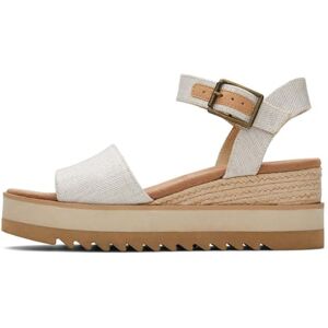 TOMS Diana Canvas Wedge Natural Women White Sandal UK 3.5 TOMS Diana Canvas Wedge Natural Women White Sandal UK 3.5