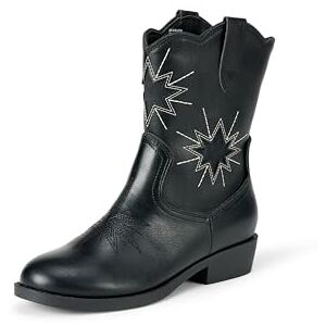 Amazon Essentials Girls' Western Cowboy Boots, Black, 12.5 UK Child Amazon Essentials Girls' Western Cowboy Boots, Black, 12.5 UK Child